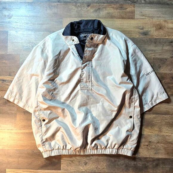 Footjoy FJ Dryjoys Short Sleeve Quarter Zip Windbreaker Golf Jacket Size Medium - Picture 1 of 9